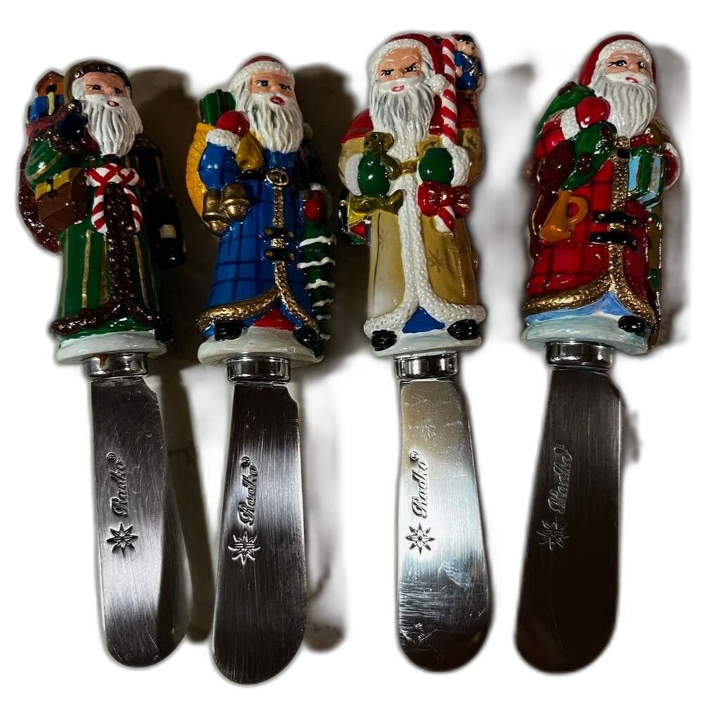 Christopher Radko holiday Santa cheese spreaders/pâté